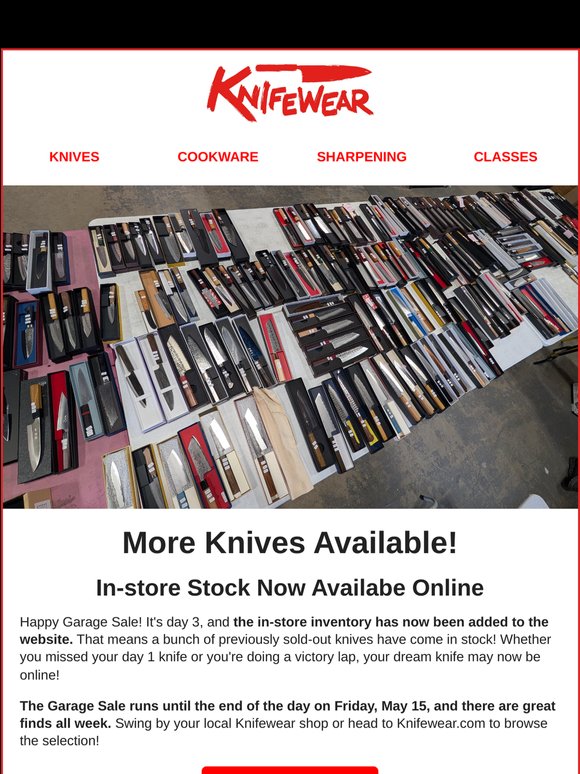 Garage Sale Online Restock!