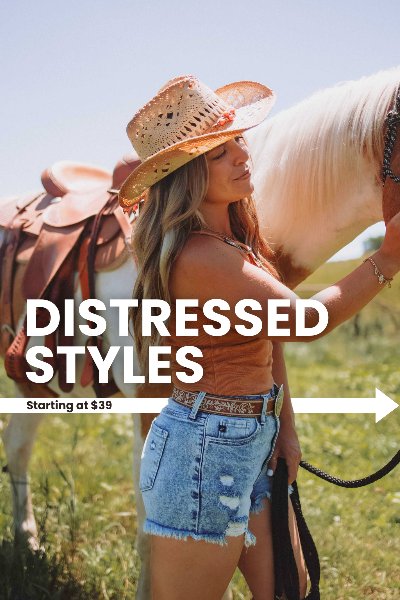 Distressed shorts styles. Starting at $39
