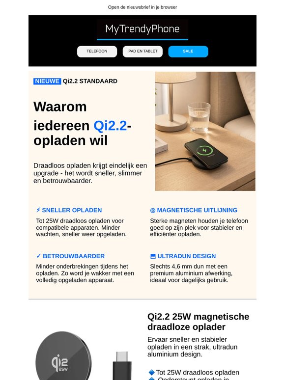 Waarom iedereen Qi2.2-opladen wil ⚡