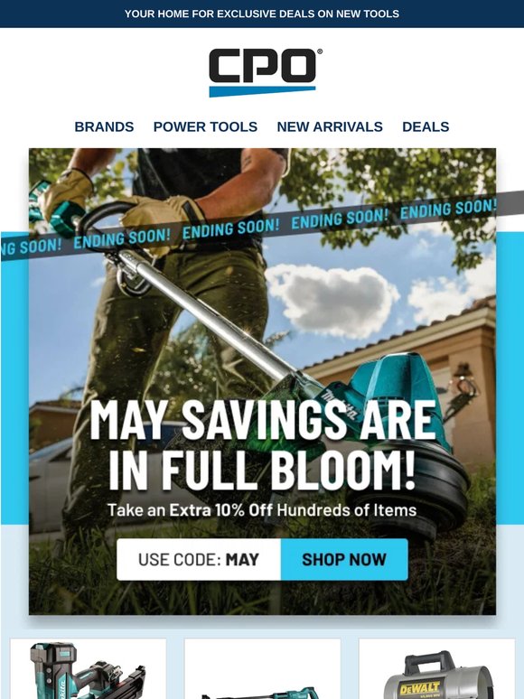 LAST CHANCE to Save an EXTRA 10% off in our May Sales Event!