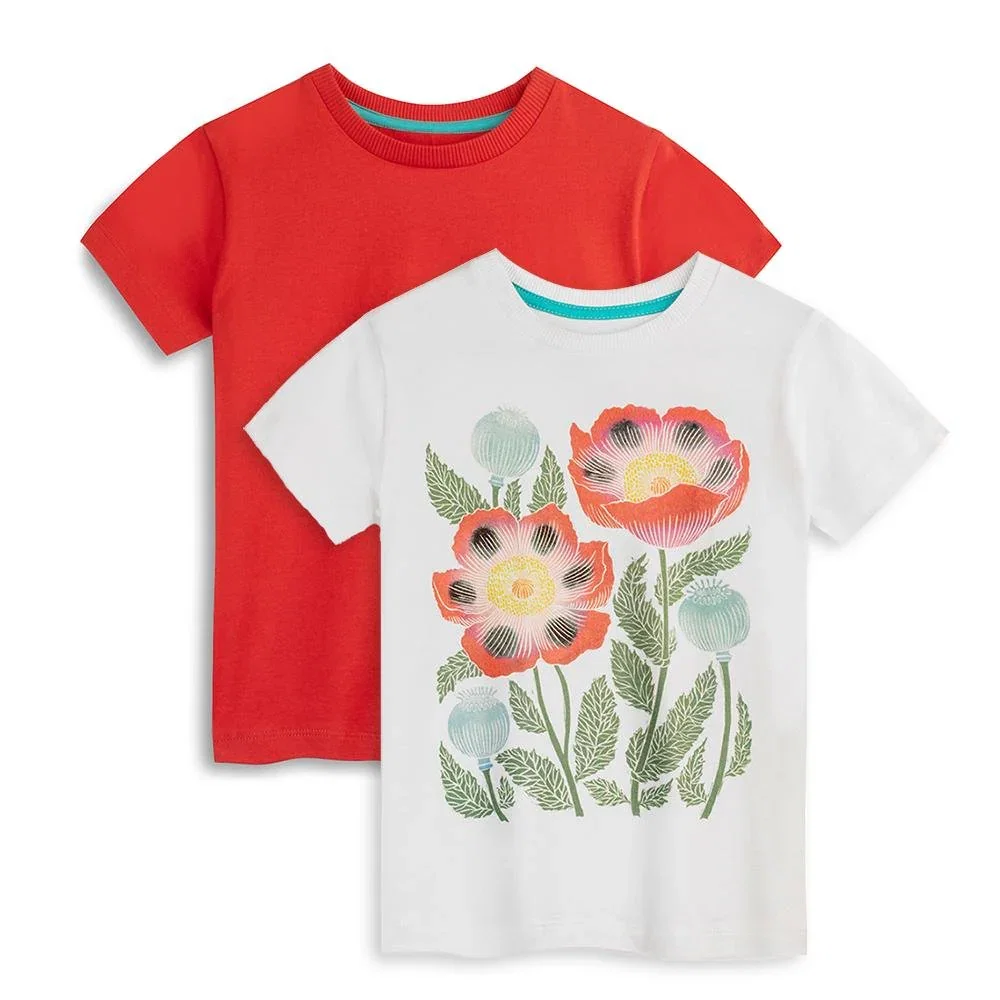 Image of Organic Cotton Kids Shirts - Graphic Tee 2-Pack