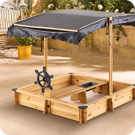 Wooden Sandpit with roof Specialbuys Image