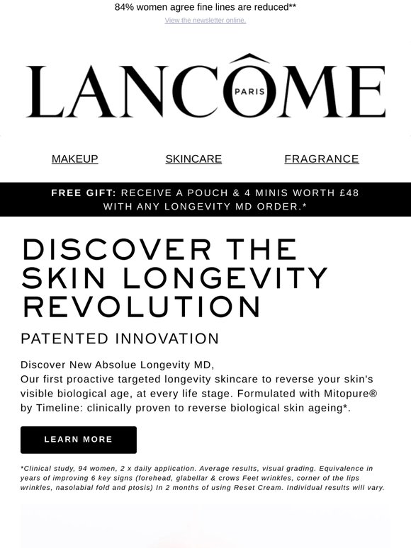 NEW Longevity MD: Clinically proven to reverse biological skin ageing