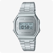 Casio Vintage Digital Mirror White Dial A168