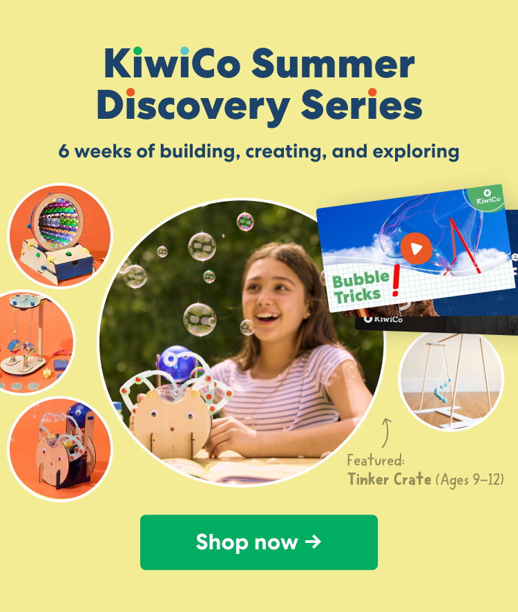 KiwiCo Summer Discovery Series: 6 weeks of building, creating, and exploring. Shop now!
