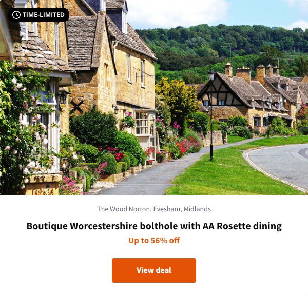 Boutique Worcestershire bolthole with AA Rosette dining