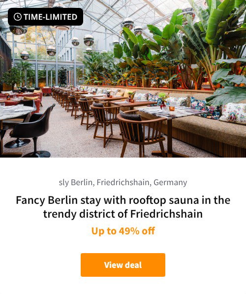 Fancy Berlin stay with rooftop sauna in the trendy district of Friedrichshain