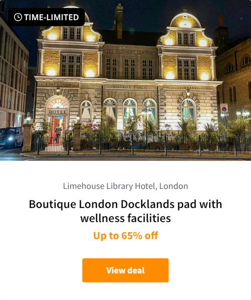 Boutique London Docklands pad with wellness facilities