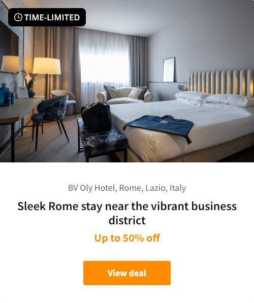 Sleek Rome stay near the vibrant business district