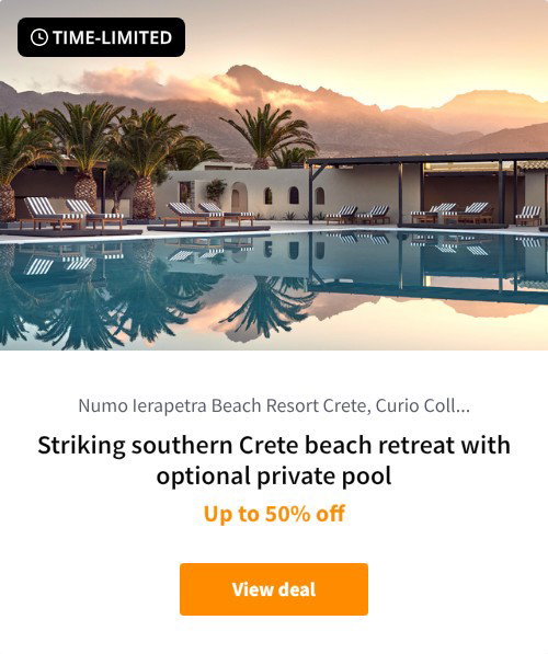 Striking southern Crete beach retreat with optional private pool