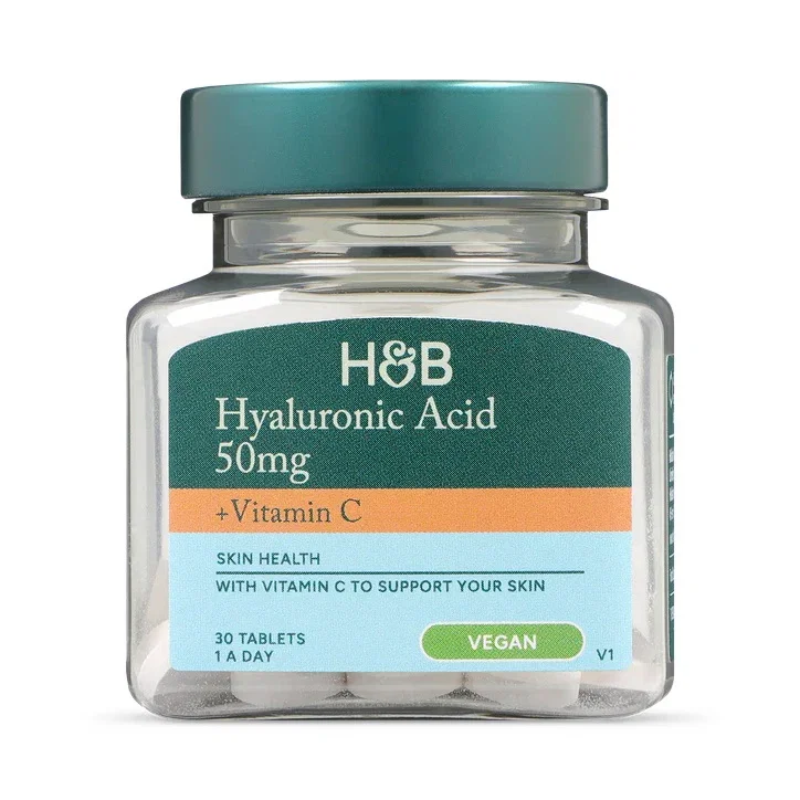 Holland and Barrett Ácido Hialurónico 50mg con Vitamina C