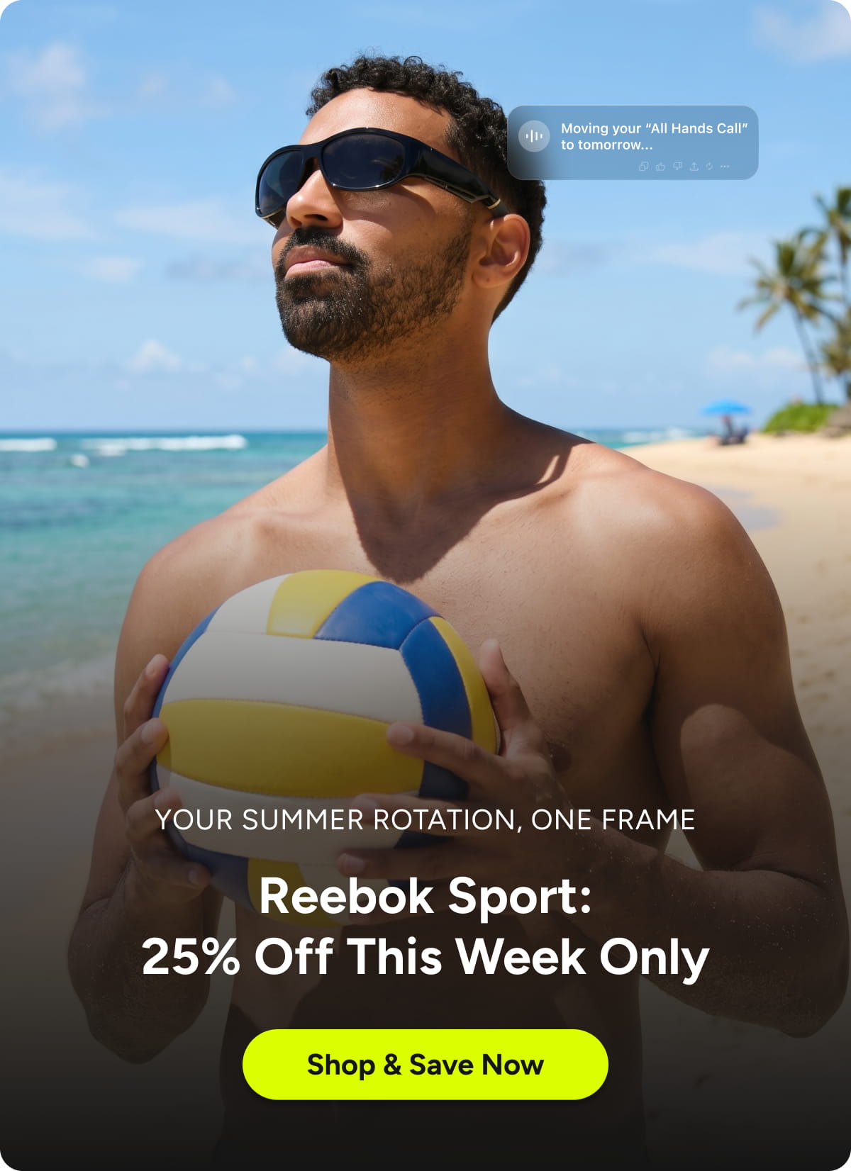 Your Summer Rotation, One Frame Reebok Sport: 25% Off This Week Only