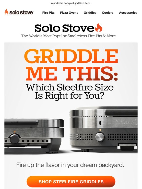 Griddle me this: which Steelfire size is right for you?