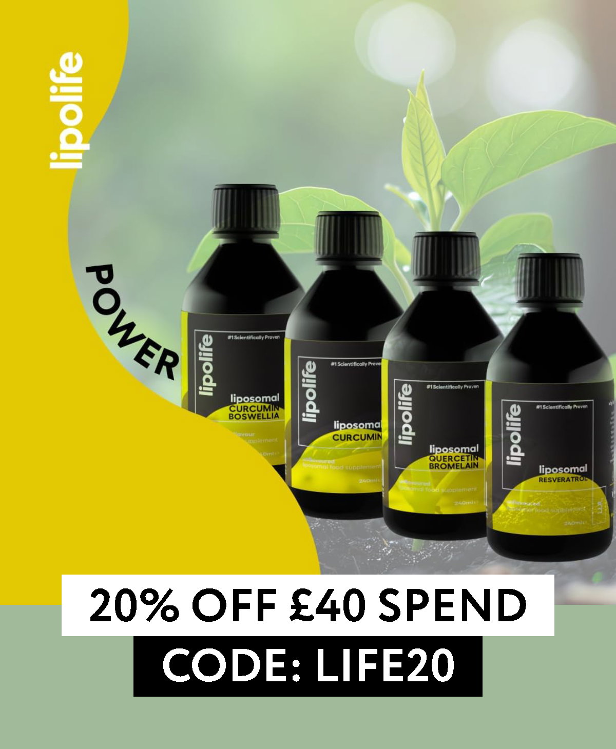 20% off Lipolife with code LIFE20 - Minimum £40 Spend