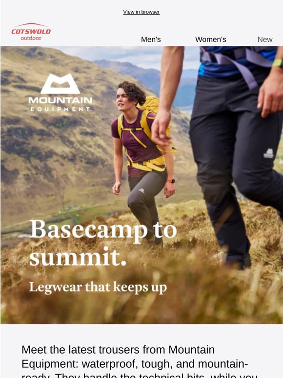 Mountain Equipment legwear that climbs ⛰️