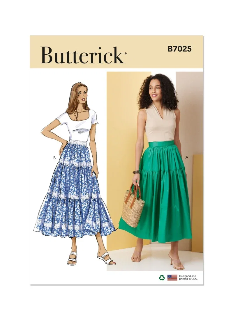 Image of Butterick Sewing Pattern B7025 (D5) Misses Skirts  4-6-8-10-12