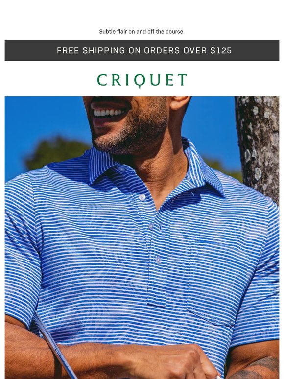 NEW! Jacquard Palm Stripe Players Shirts