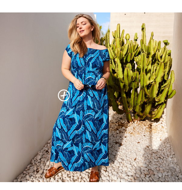 Vestido maxi de punto smock