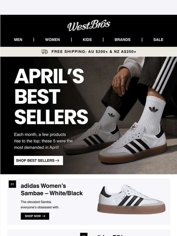 These 5 were the most wanted in April — Sambas, track tops & more.