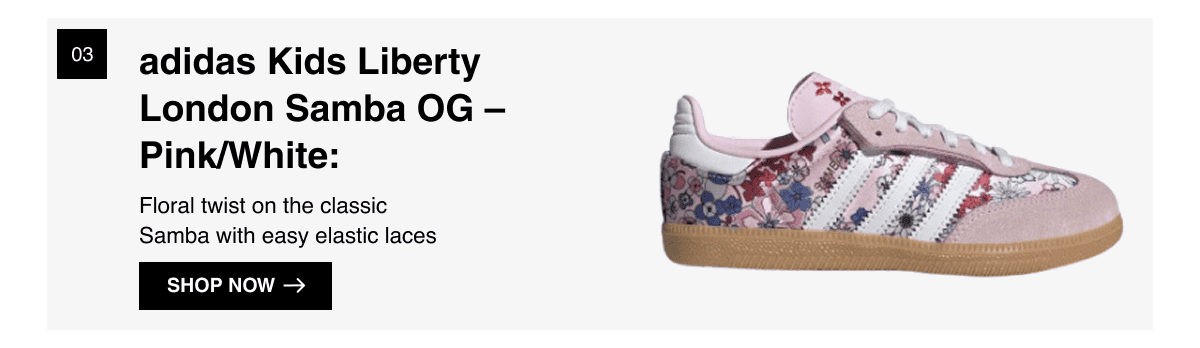 adidas Childrens Liberty London Samba OG Comfort Closure Elastic - Pink / White