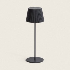 Willox USB Rechargeable LED Outdoor Table Lamp In Black Finish