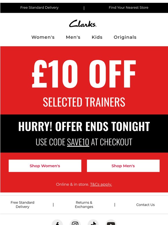 Your £10 off ends tonight