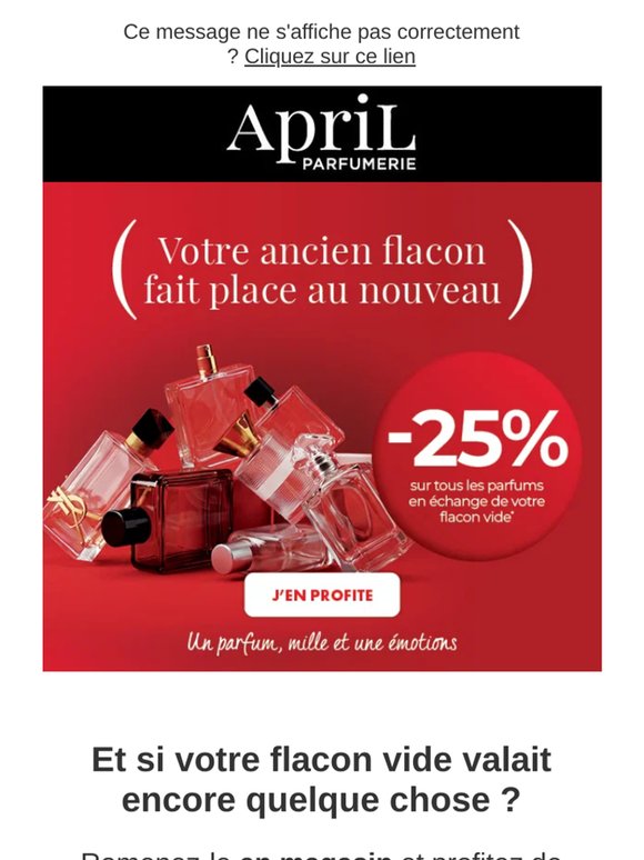-25% sur les parfums avec votre flacon vide ♻️