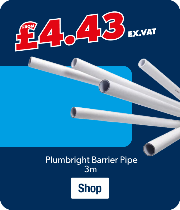 From £4.43 Ex. VAT | Plumbright barrier pipe 3m
