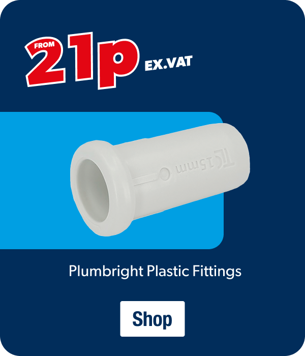 From 21p Ex. VAT | Plumbright plastic fittings