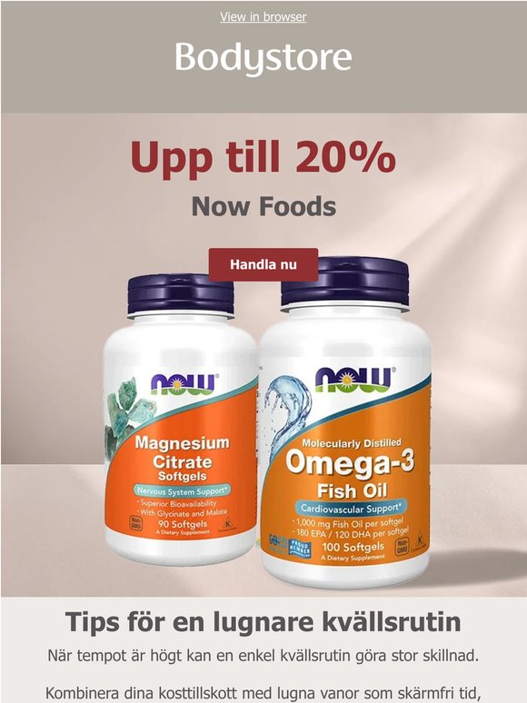 Upp till 20% på din nya kvällsrutin