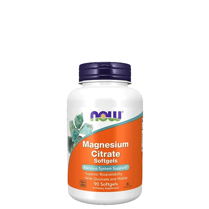 Now Foods Magnesium Citrate 90 mjuka kapslar 