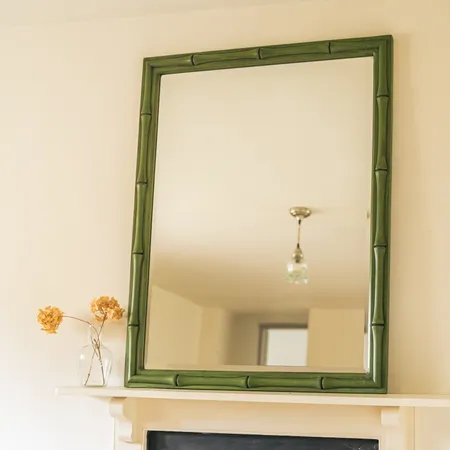 Green Bamboo Large Wall Mirror