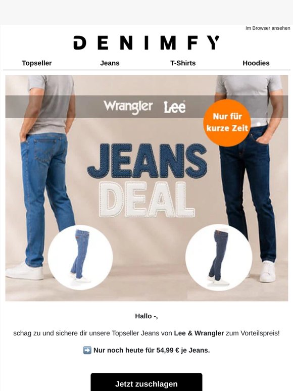 👖 Lee & Wrangler für 54,99 €