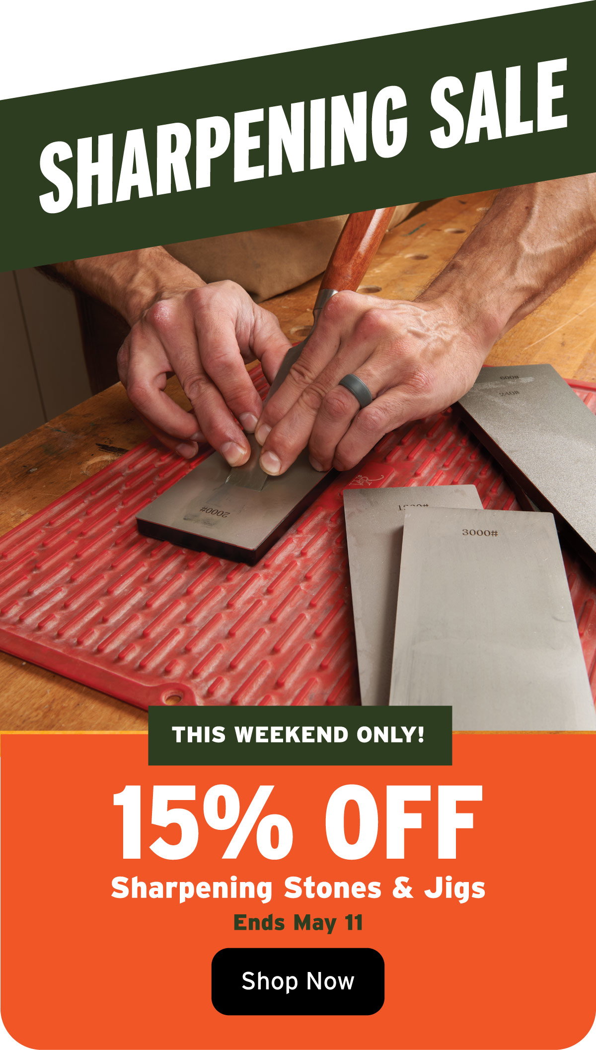 15% Off Sharpening Stones & Jigs