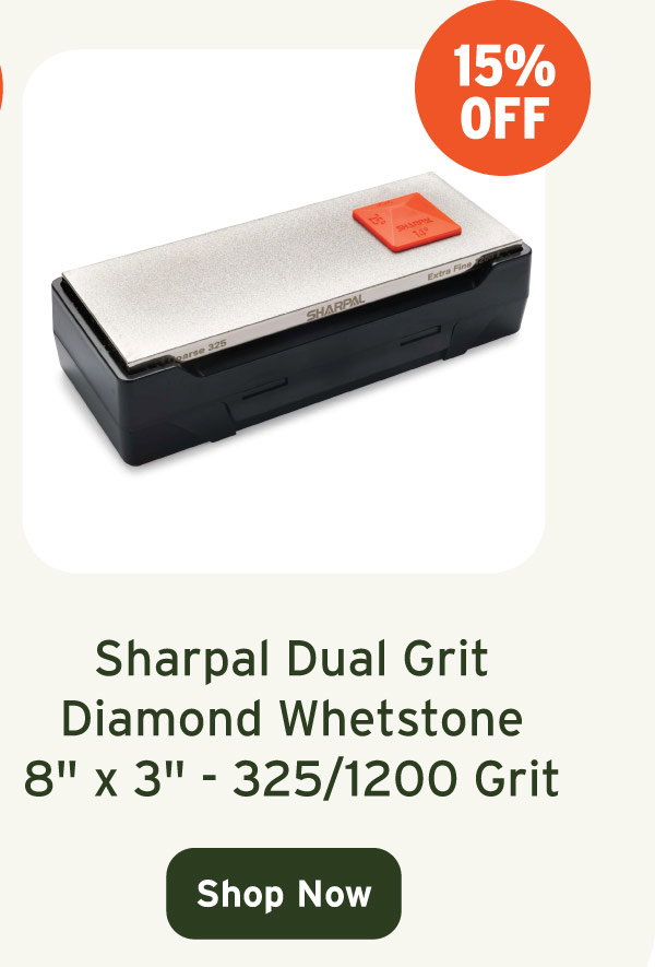 Sharpal Dual Grit Diamond Whetstone - 8" x 3" - 325/1200 Grit