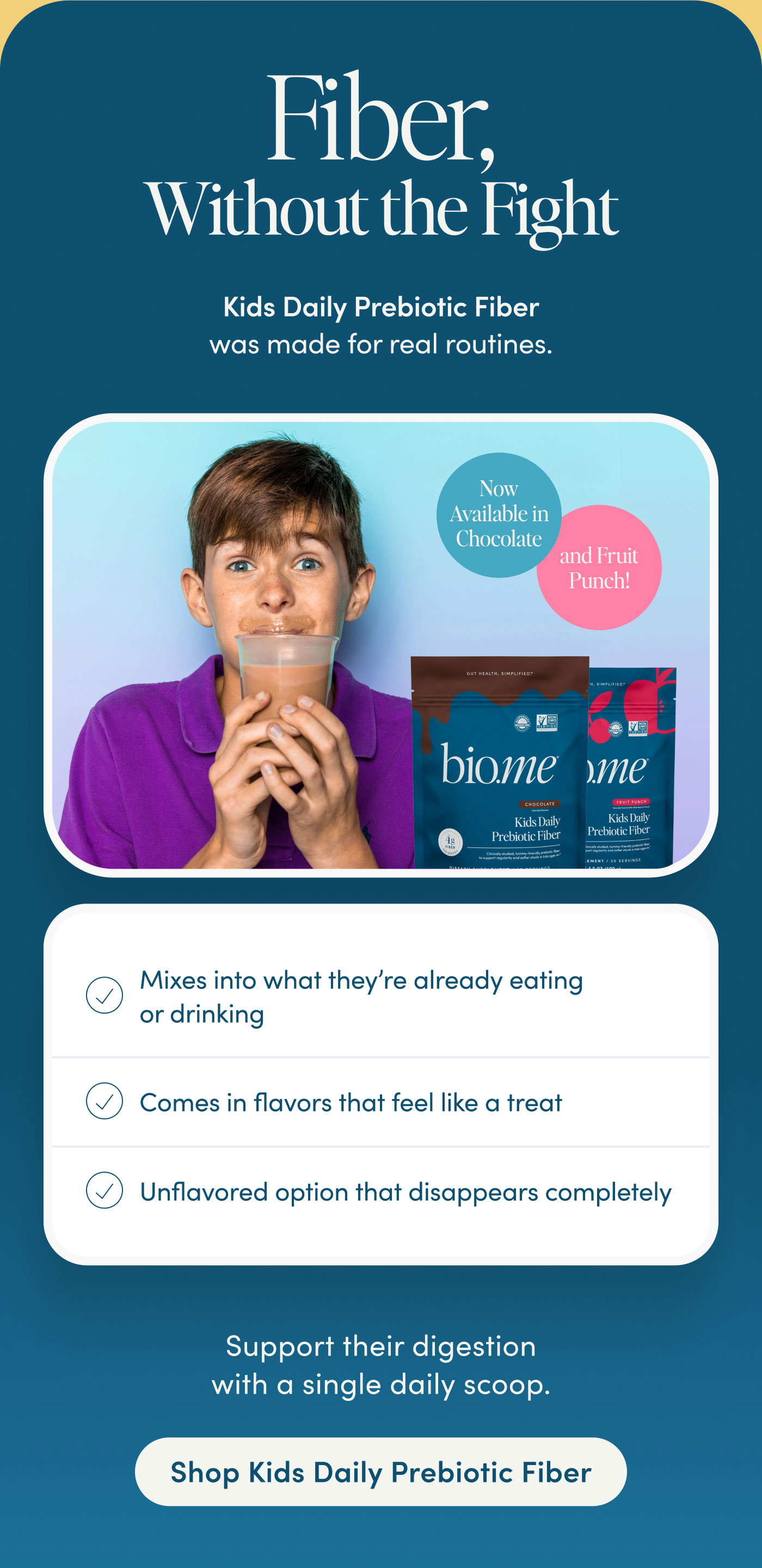 Fiber Without the Fight | Shop Kids Daily Prebiotic Fiber 