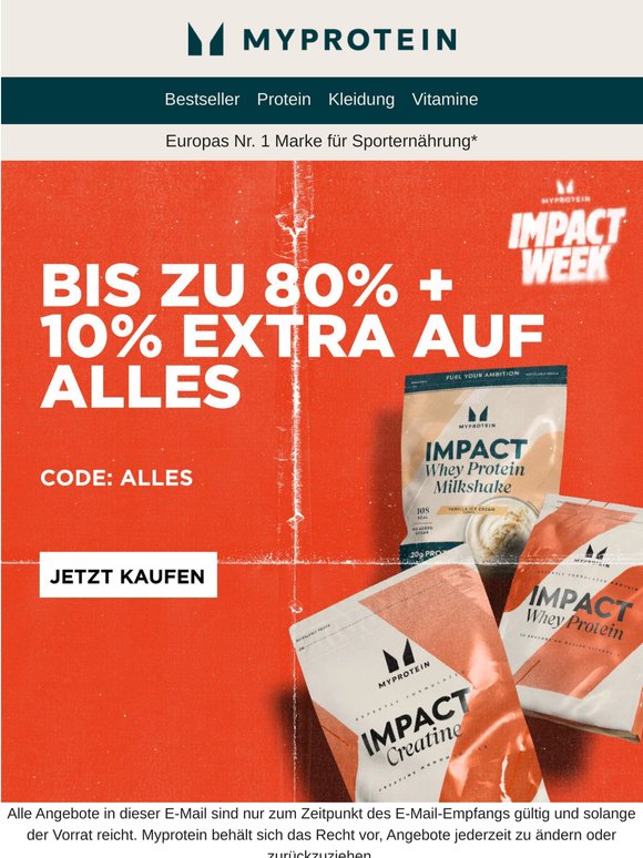 Jetzt im 80% Impact Week Sale zupacken 🔥