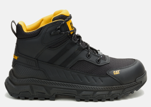 CAT Footwear - Men's Booster Vent Composite Toe Work Boot - Black colorway.