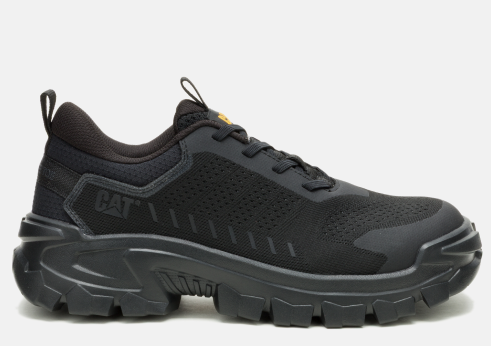 CAT Footwear - Men's Invader Sport Slip On Composite Toe Work Shoe - Black colorway.