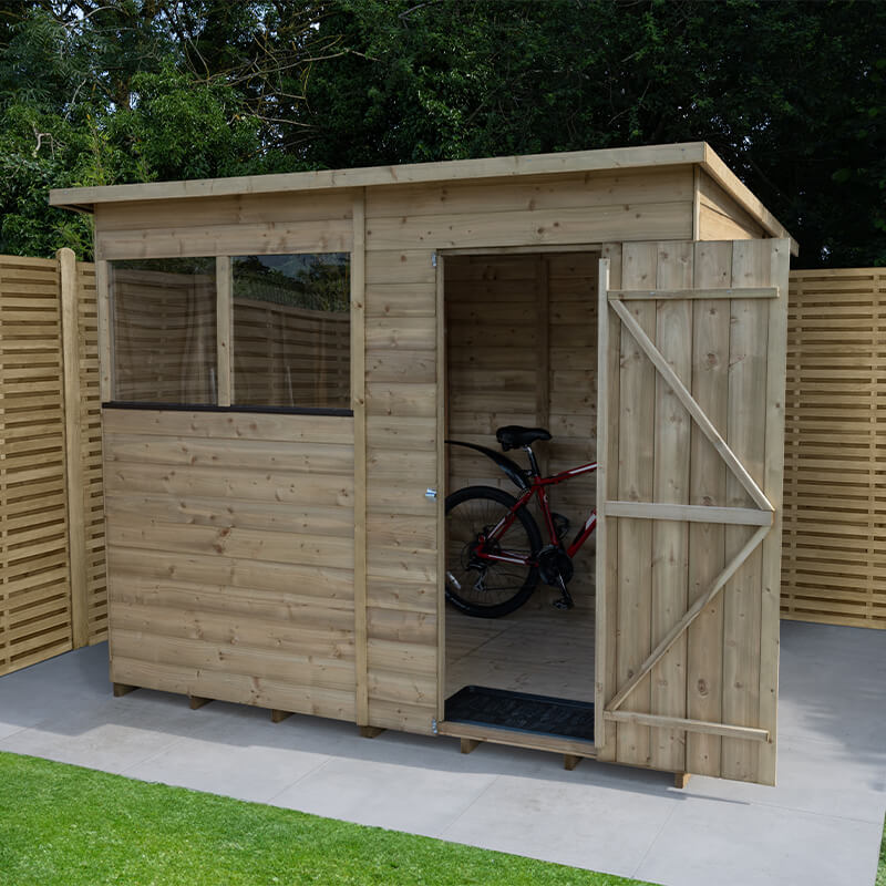 Image of 7' x 5' Forest Beckwood Shiplap Pent Wooden Shed