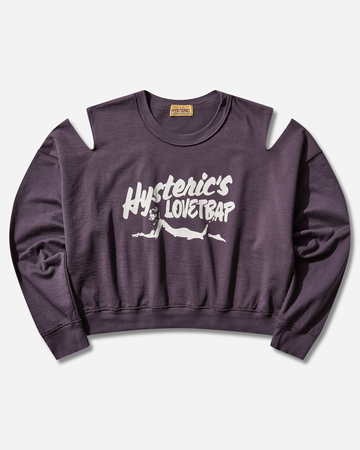 Women's Hysteric's Lovetrap Short Sweatshirt Purple