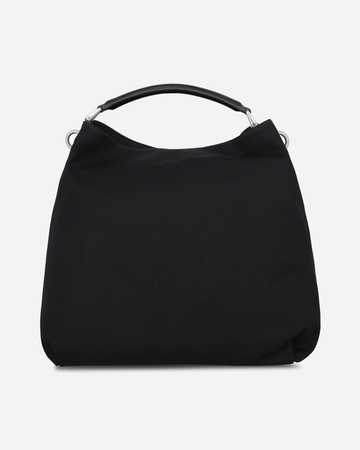 Cotton Canvas Shoulder Bag Black