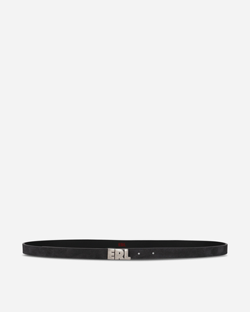 Suede Skinny Belt Black