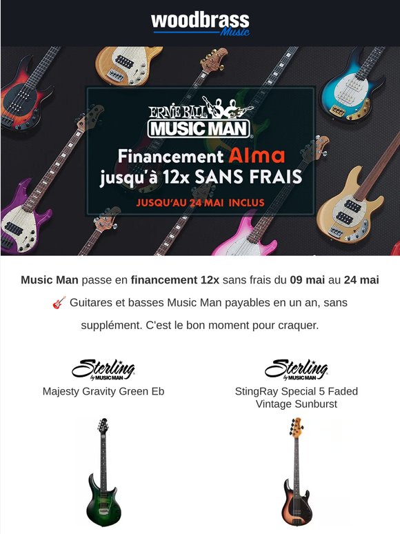 Tu voulais une Music Man ? 12x sans frais 🎸