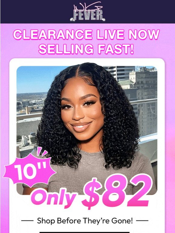 Selling Fast! 10'' Wig Only $82 ⏰
