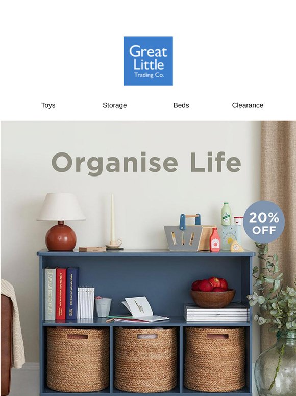 Organise your life with 20% off