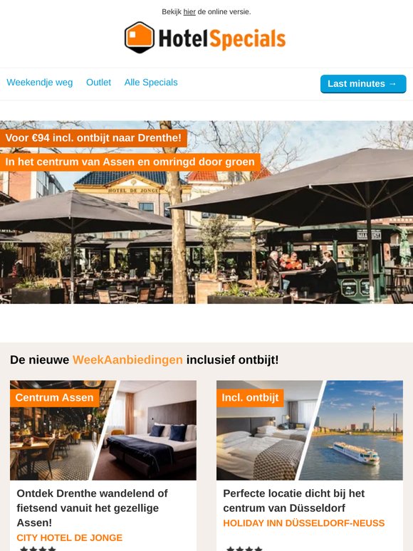 Ontdek Assen of Düsseldorf vanaf €69,-