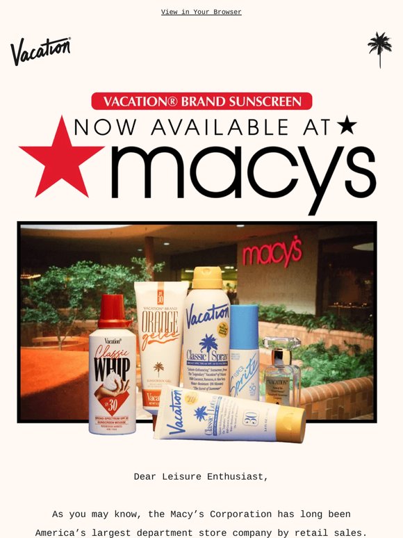 🤝 Vacation® Is Now at Macy’s!