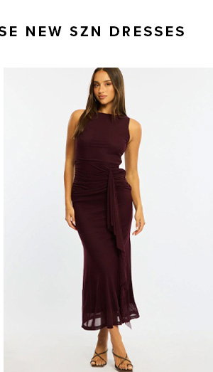 Red Maxi Dress Mesh