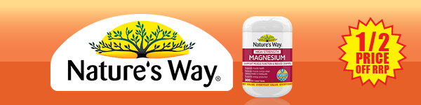 ½ price off RRP Nature’s Way range